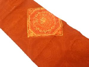 絞り　菱に華紋模様刺繍名古屋帯